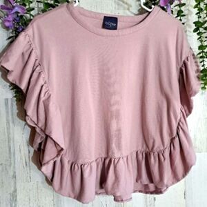 NWOT Butter Ruffled Crop Top